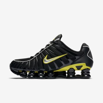 Nike Shox TL - Férfi Utcai Cipő - Fekete/Sárga/Metal Titán